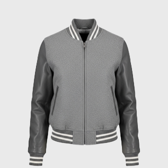 Womens Grey Varsity Jackets