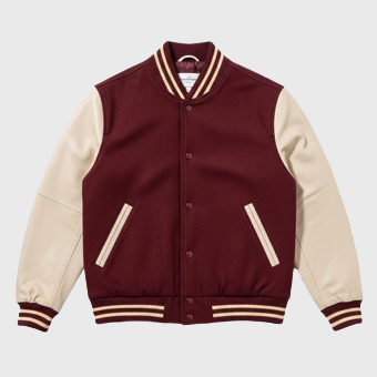 Womens Maroon Varsity Jackets