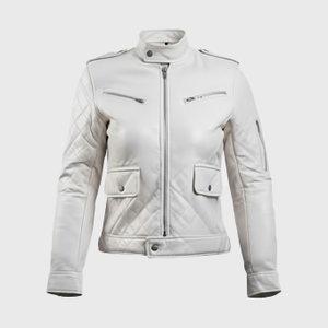 Womens White Leather Jackets