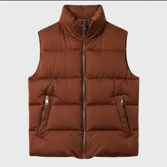 Mens Brown Puffer Vest