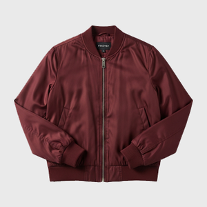 Women Maroon Bomber Jackets