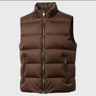 Womens Brown Puffer Vest