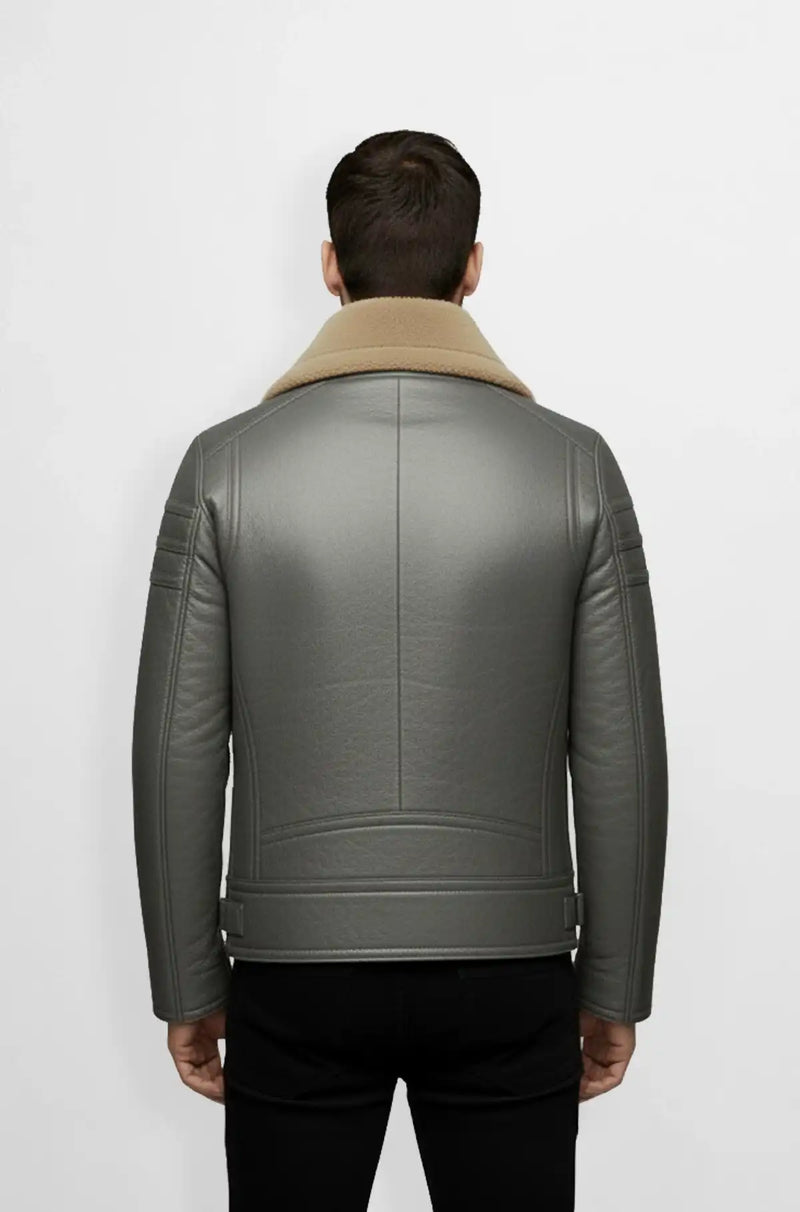 Arctic Grey Shearling Jacket