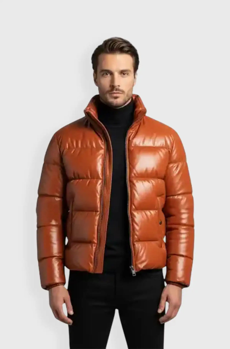Burnt Orange Puffer Jacket
