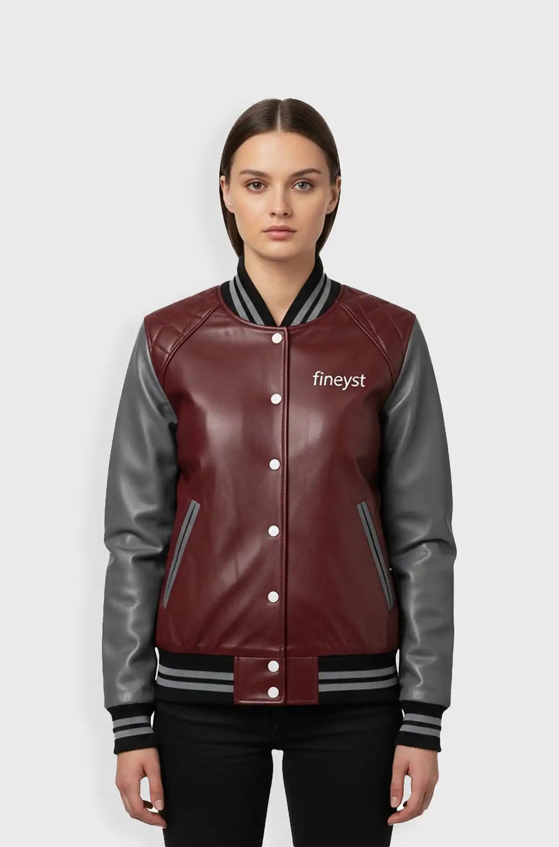 Crimson Edge Varsity Jacket