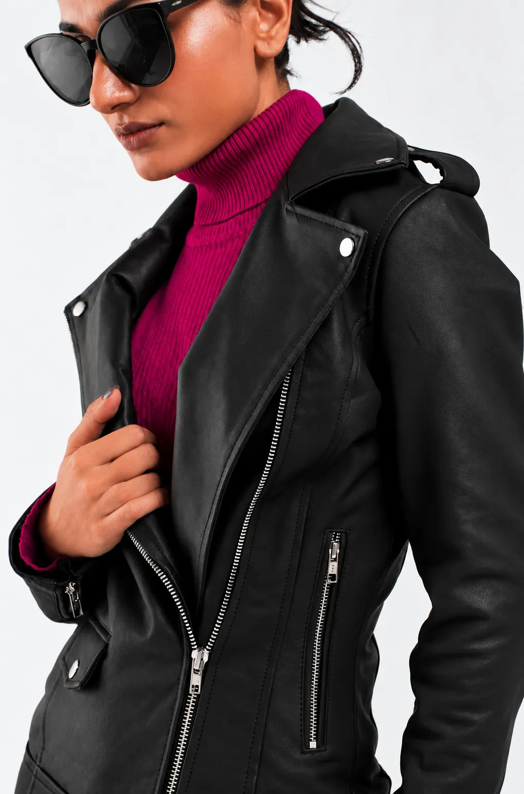 Black Leather Biker Jacket