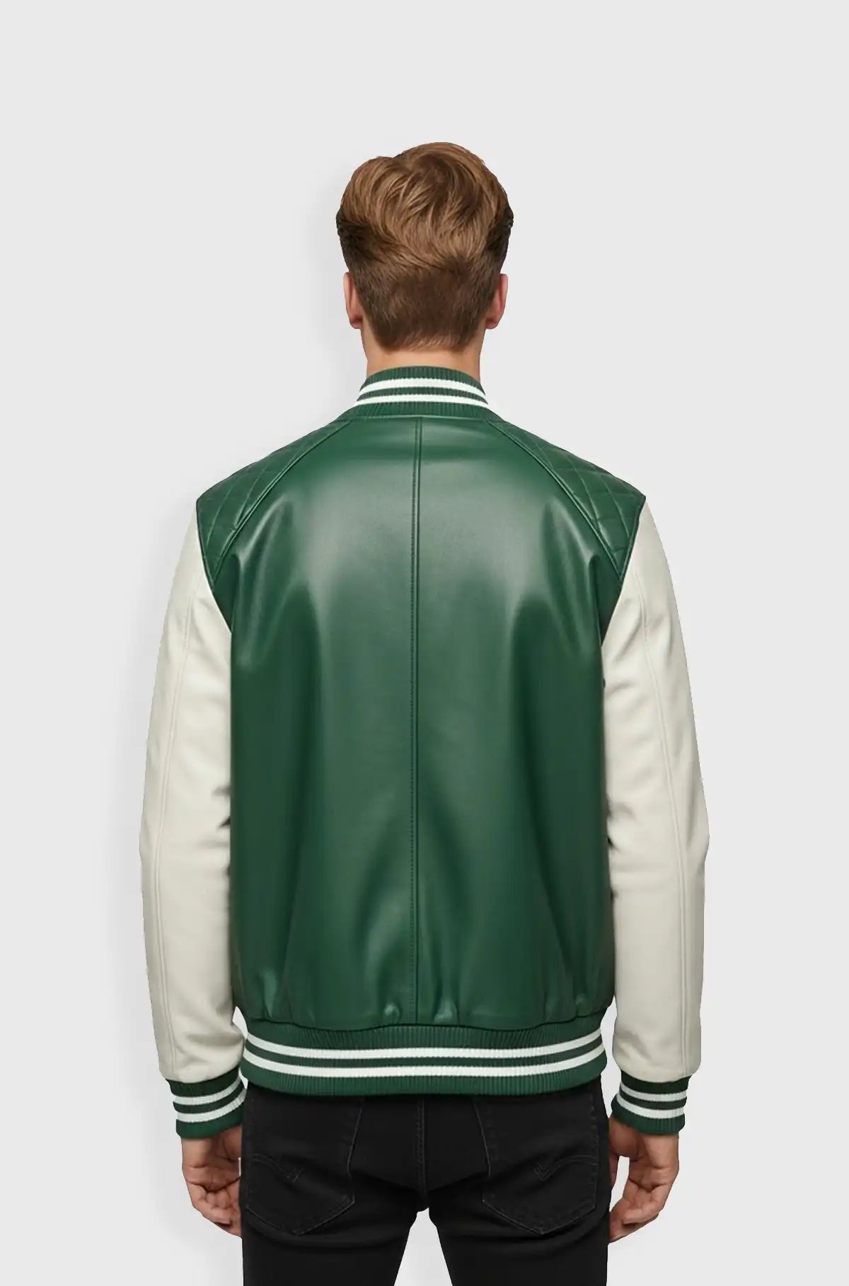 Forest Storm Varsity Jacket back view