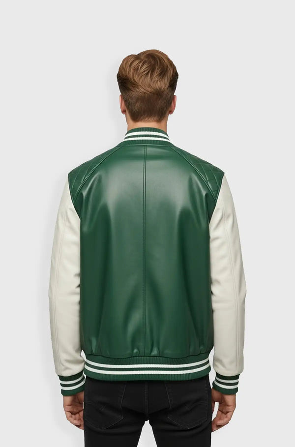 Forest Storm Varsity Jacket back view