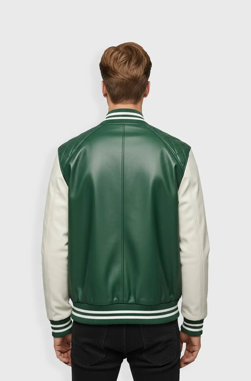 Forest Storm Varsity Jacket back view
