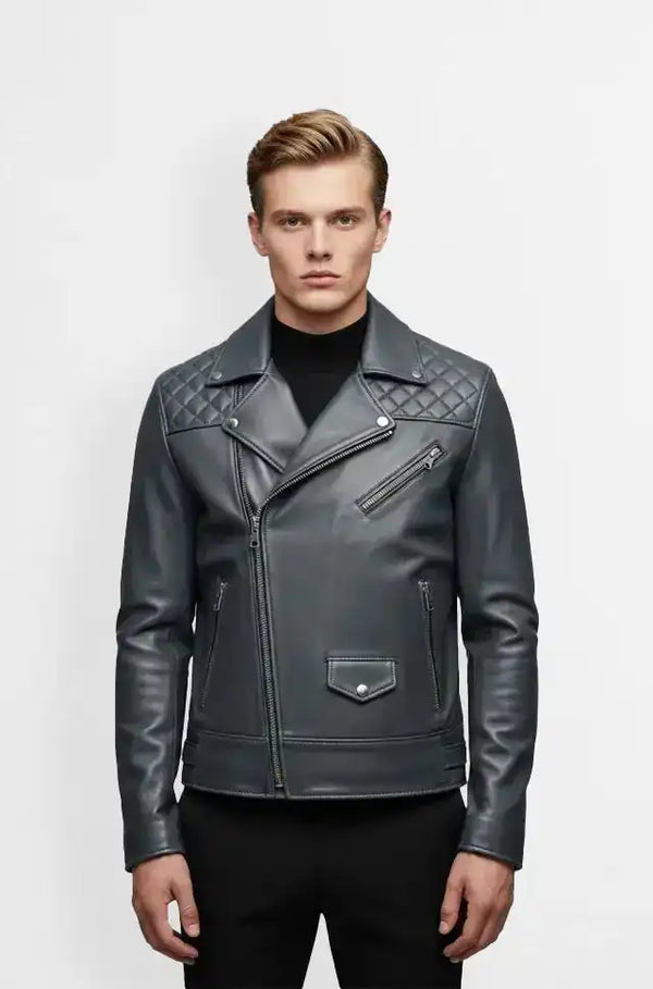 IronCrest Quilted Biker Jacket