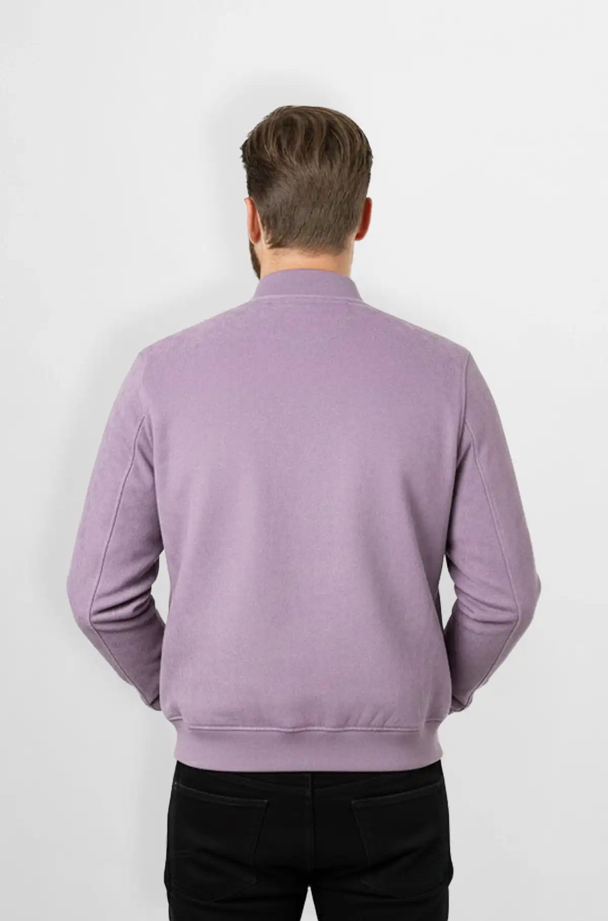Lavender suede with Crocodile Bomber Jacket