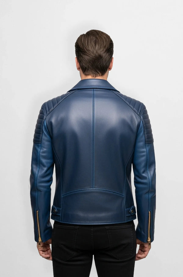 Midnight Apex Biker Jacket Back view