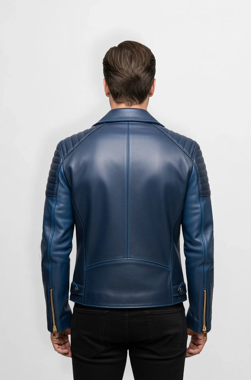 Midnight Apex Biker Jacket Back view