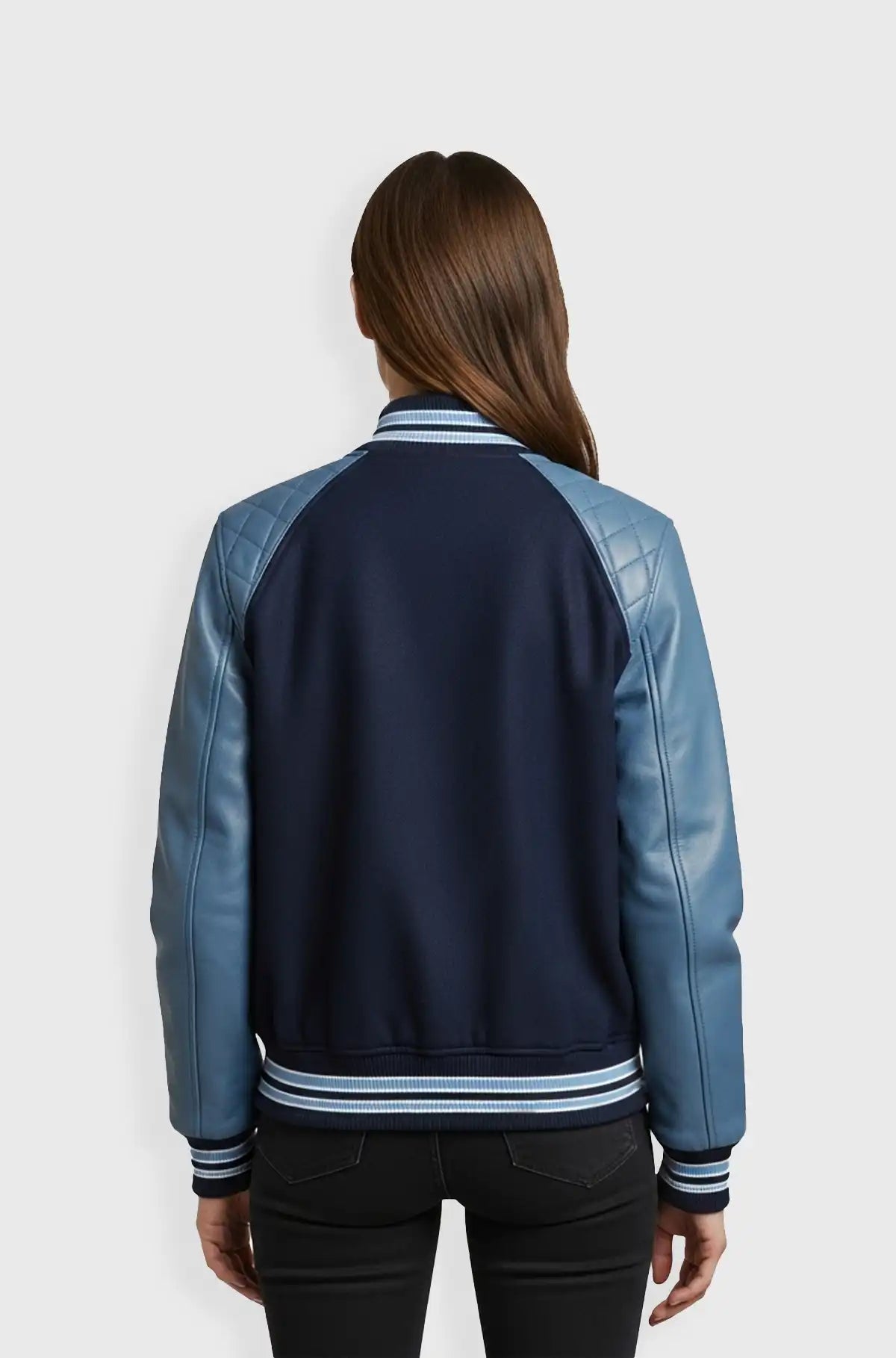 Midnight Mist Varsity Jacket back view