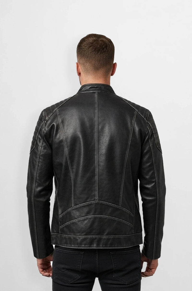 Midnight Rider Biker Leather Jacket