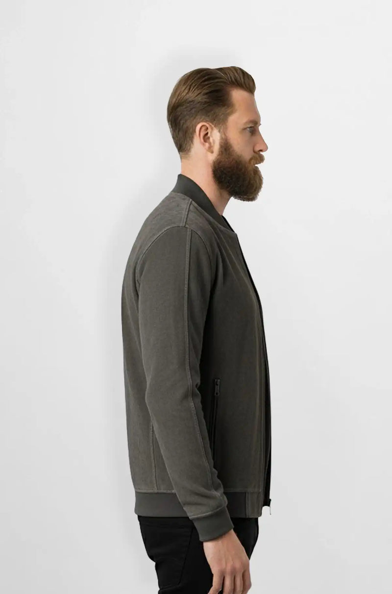 Premium Dark Grey Bomber Jacket