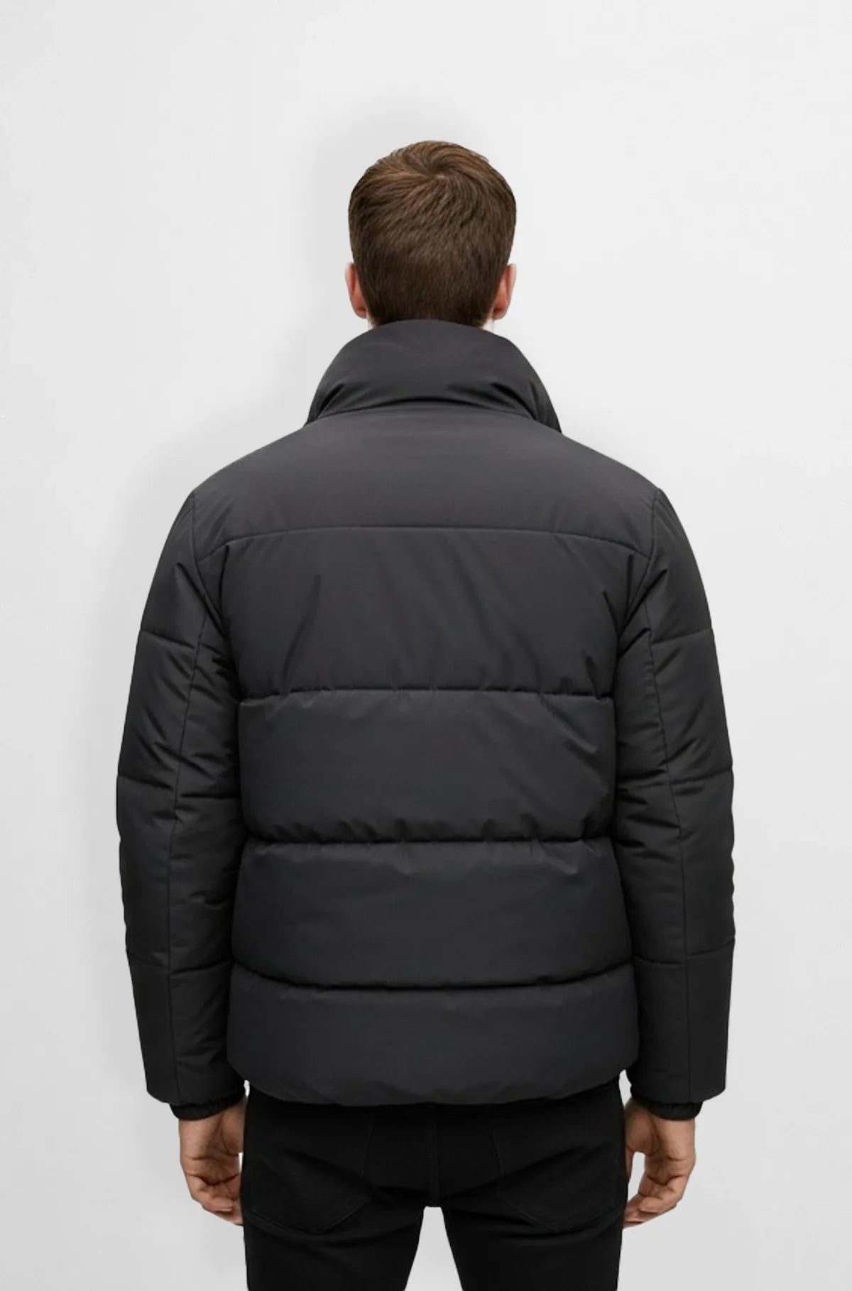 Shadow Guard Thermal For Mens Leather Puffer Jacket