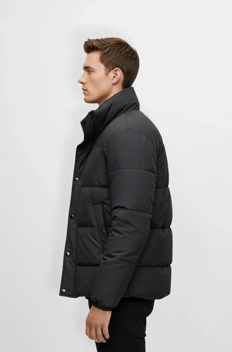 Shadow Guard Thermal For Mens Leather Puffer Jacket