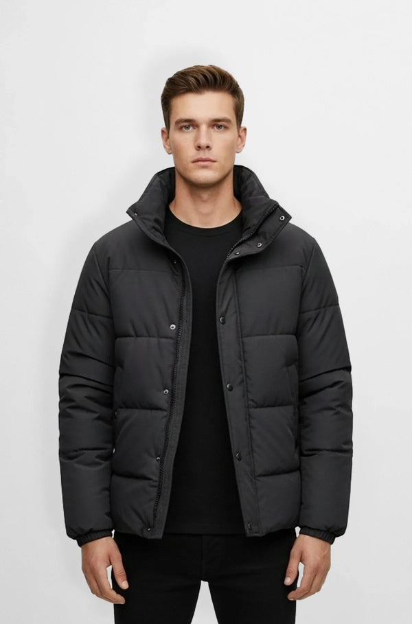 Shadow Guard Thermal For Mens Leather Puffer Jacket