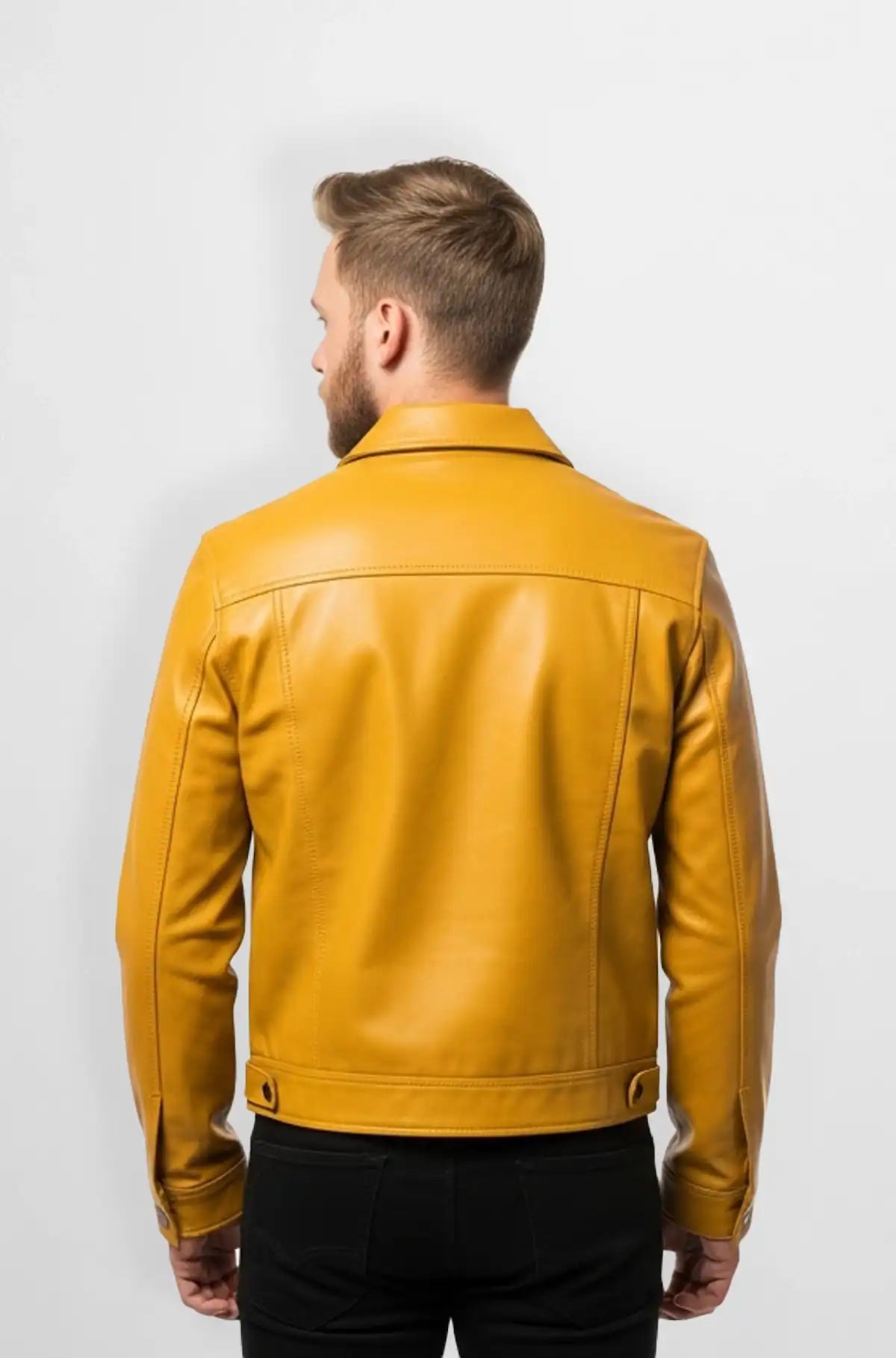 The Sunburst Mustard Yellow Leather Jacket
