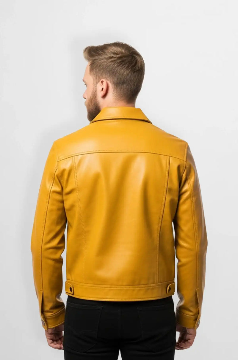 The Sunburst Mustard Yellow Leather Jacket