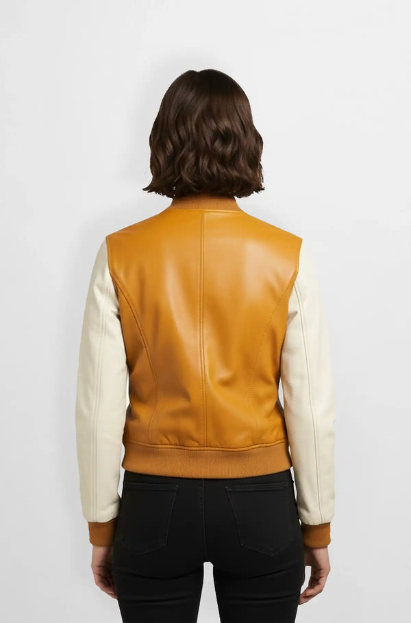 The Urban Mustard Bomber Leather Jacket