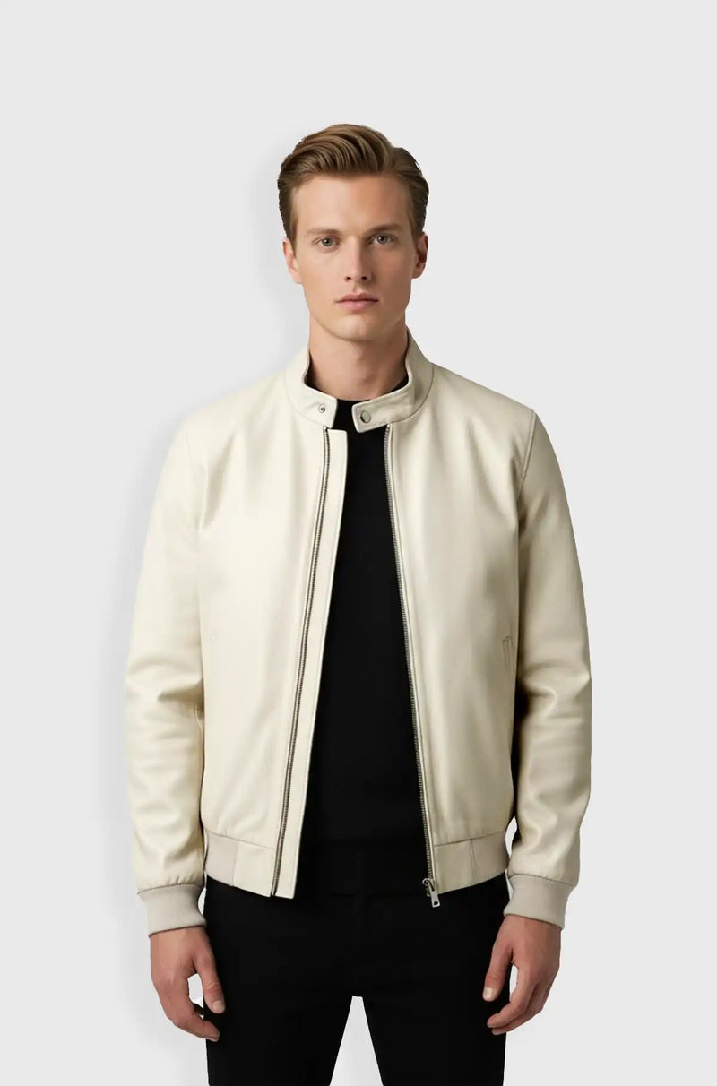 Urban Elegance Ivory Bomber