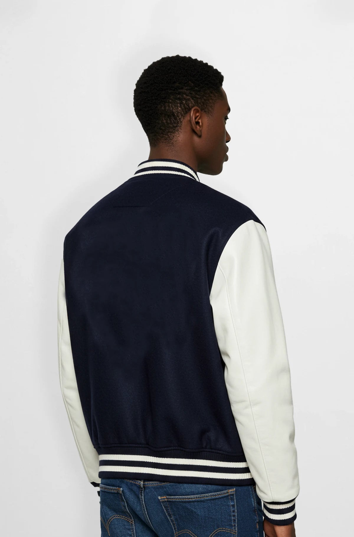 Varsity Leather Jacket for Men