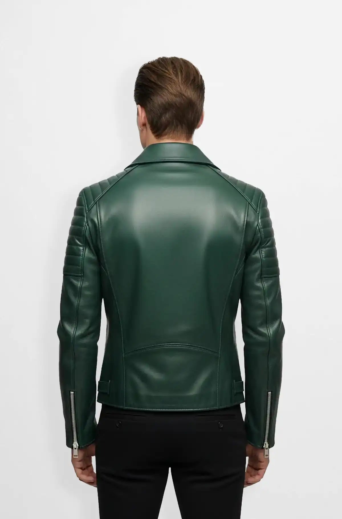 Verdoro leather Biker Jacket back view