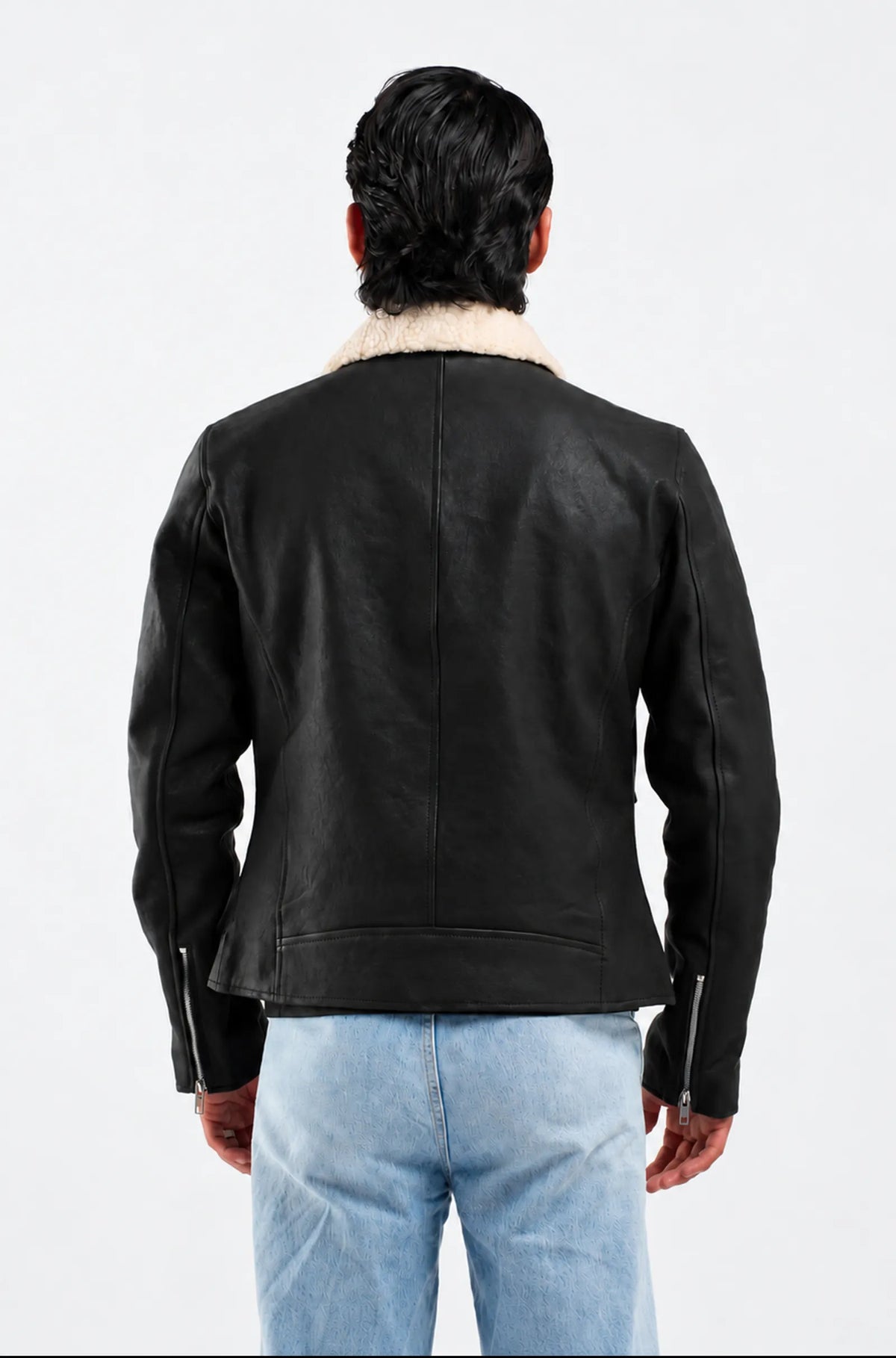 Black Leather Flight Jacket