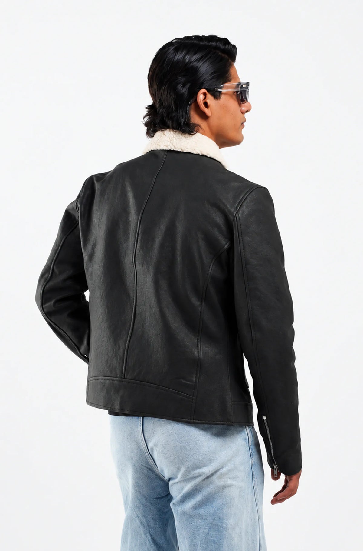 Black Leather Flight Jacket