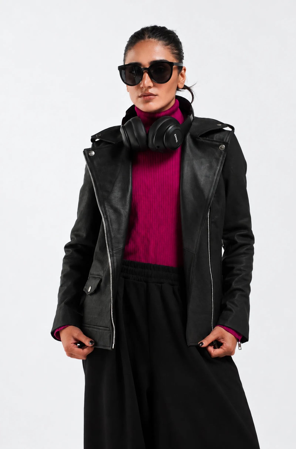 Black Leather Biker Jacket