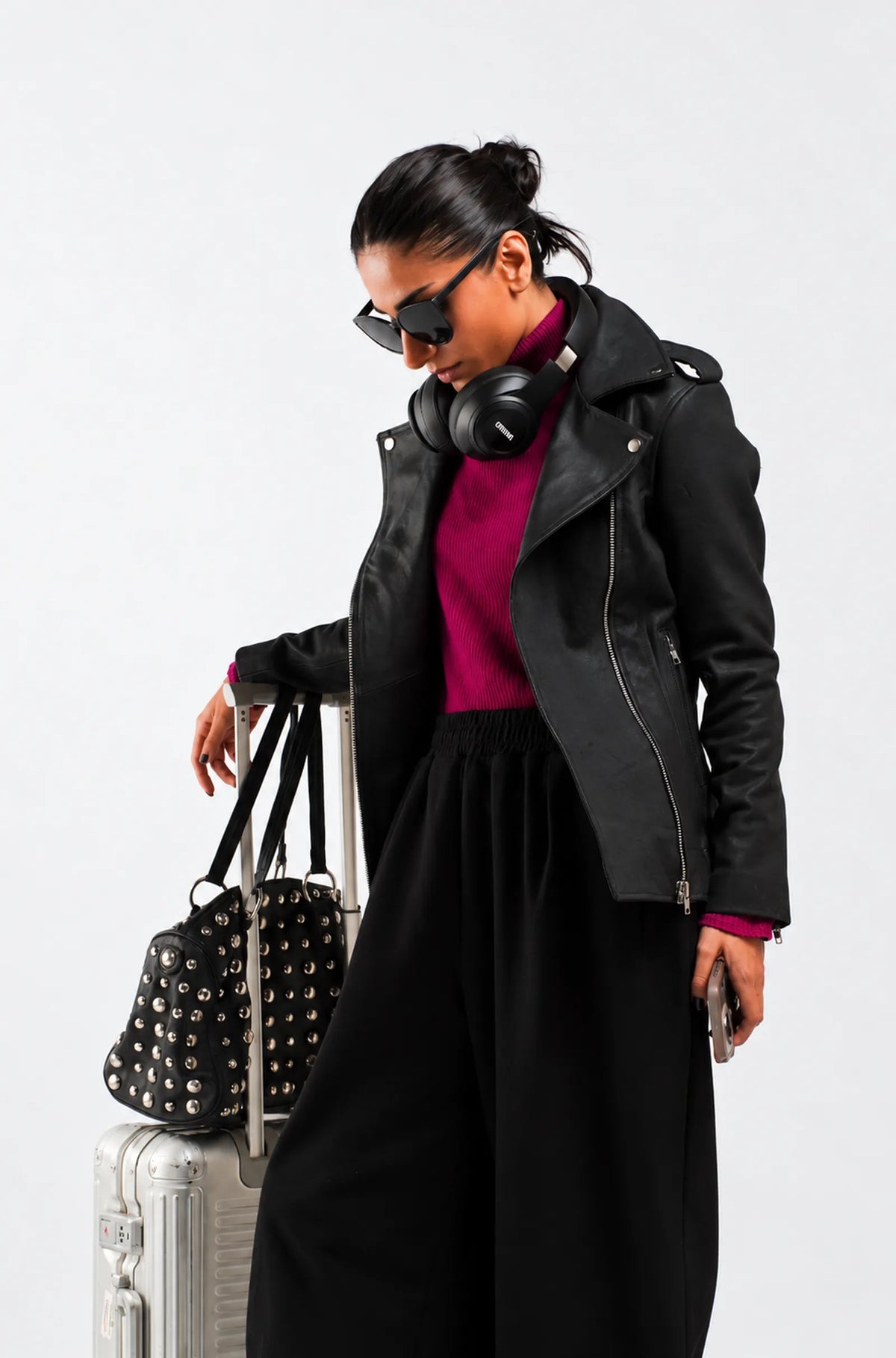 Black Leather Biker Jacket