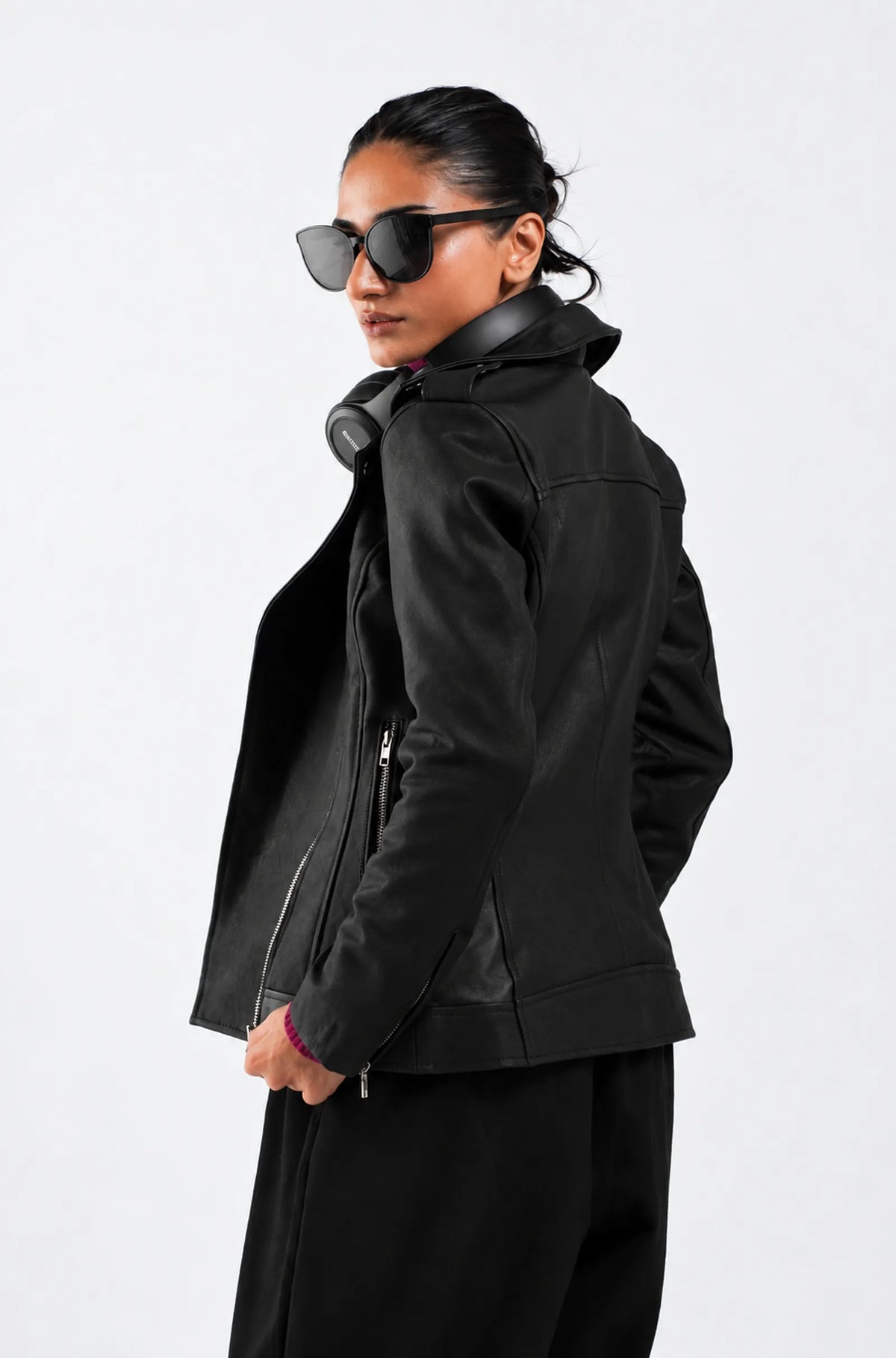 Black Leather Biker Jacket