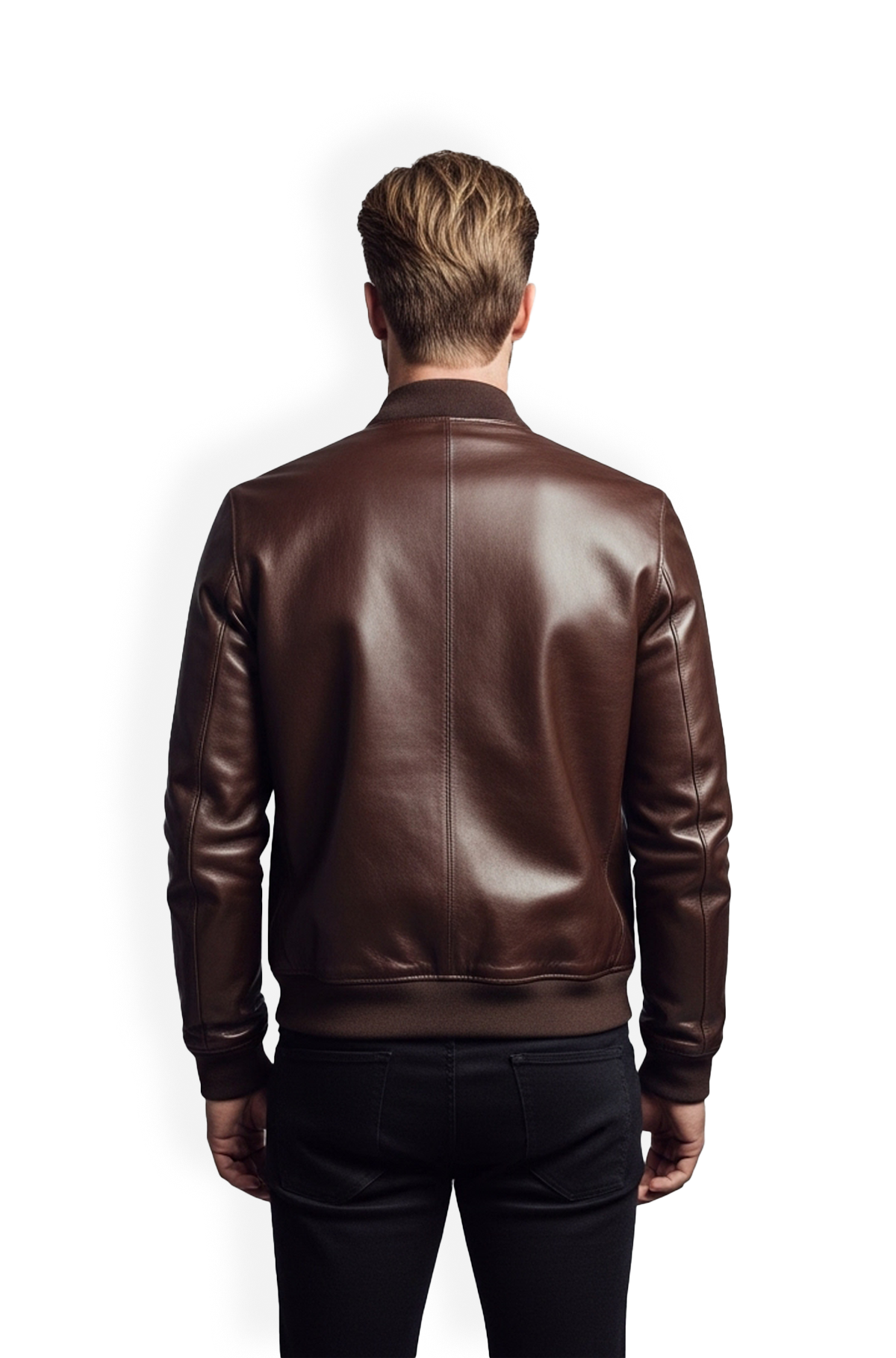 Aero Craft Heritage Brown Leather Bomber Jacket