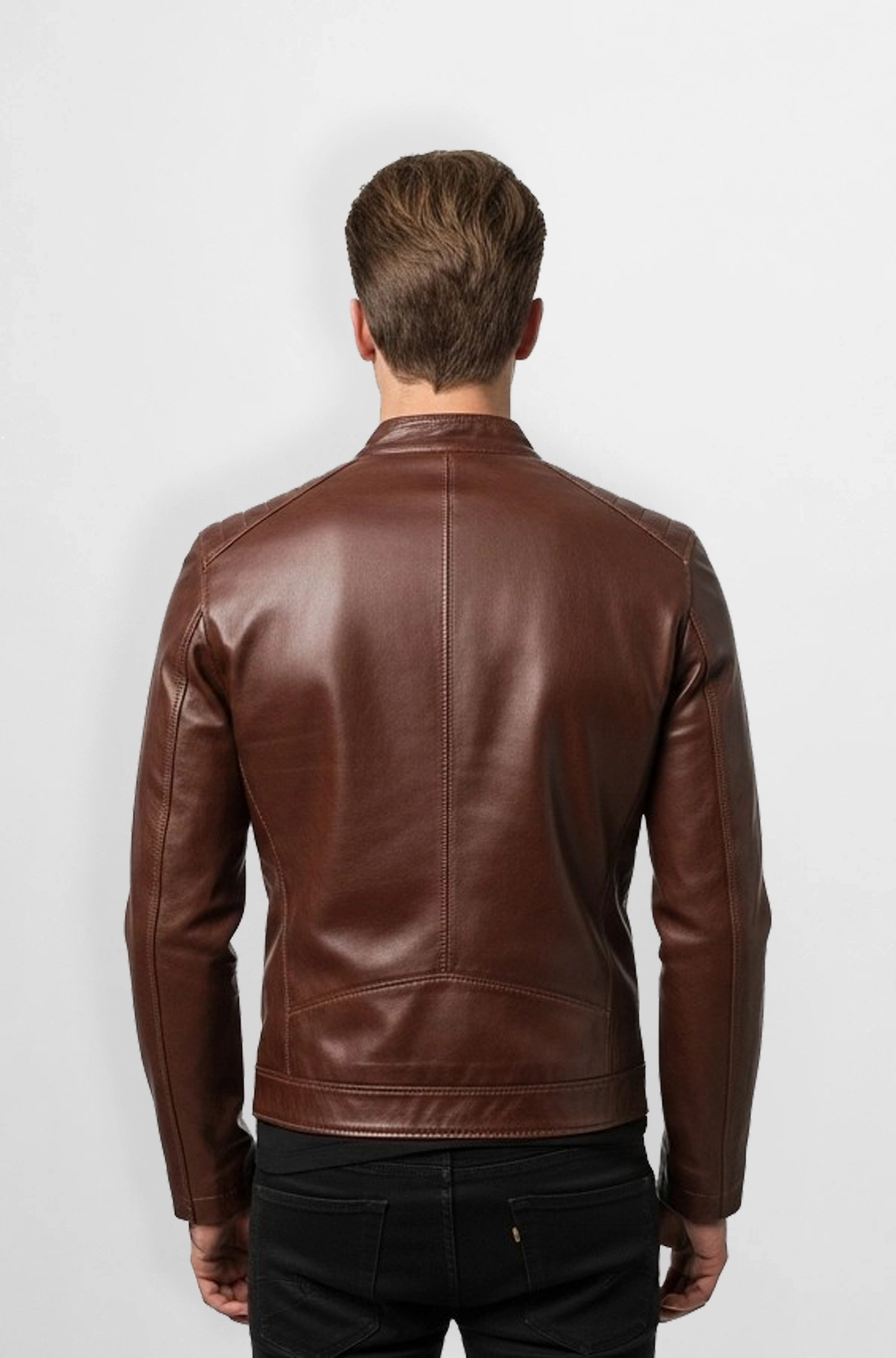 AeroCraft Quilted Brown Bomber Jacket