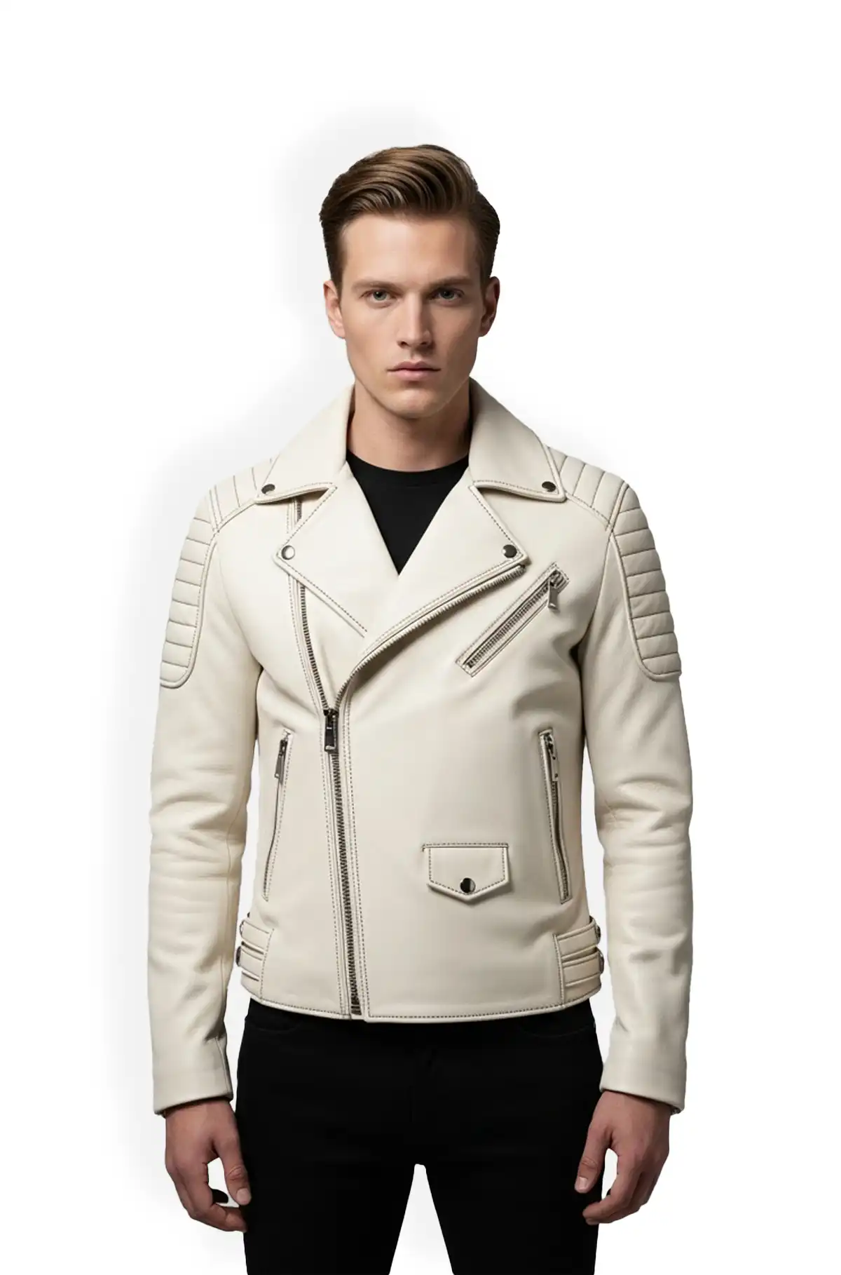 Arctic Blaze Rider Leather Jacket