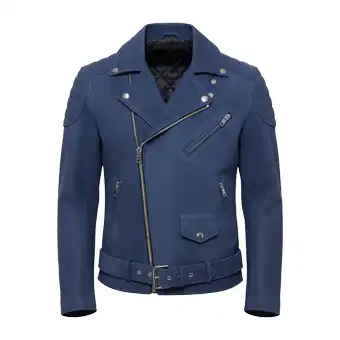 Blue Suede Moto Jackets