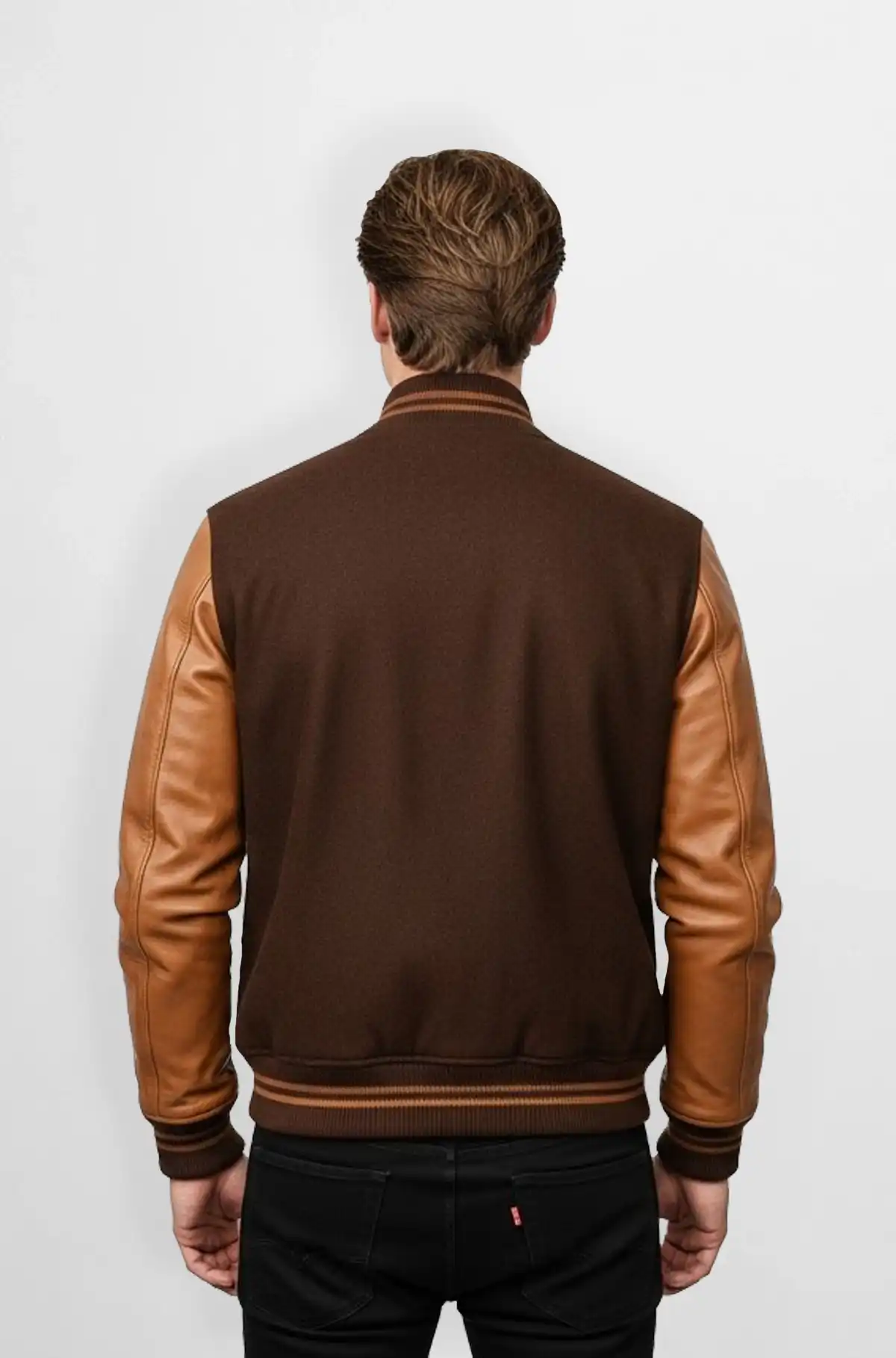 Classic TwoTone Varsity Leather Jacket