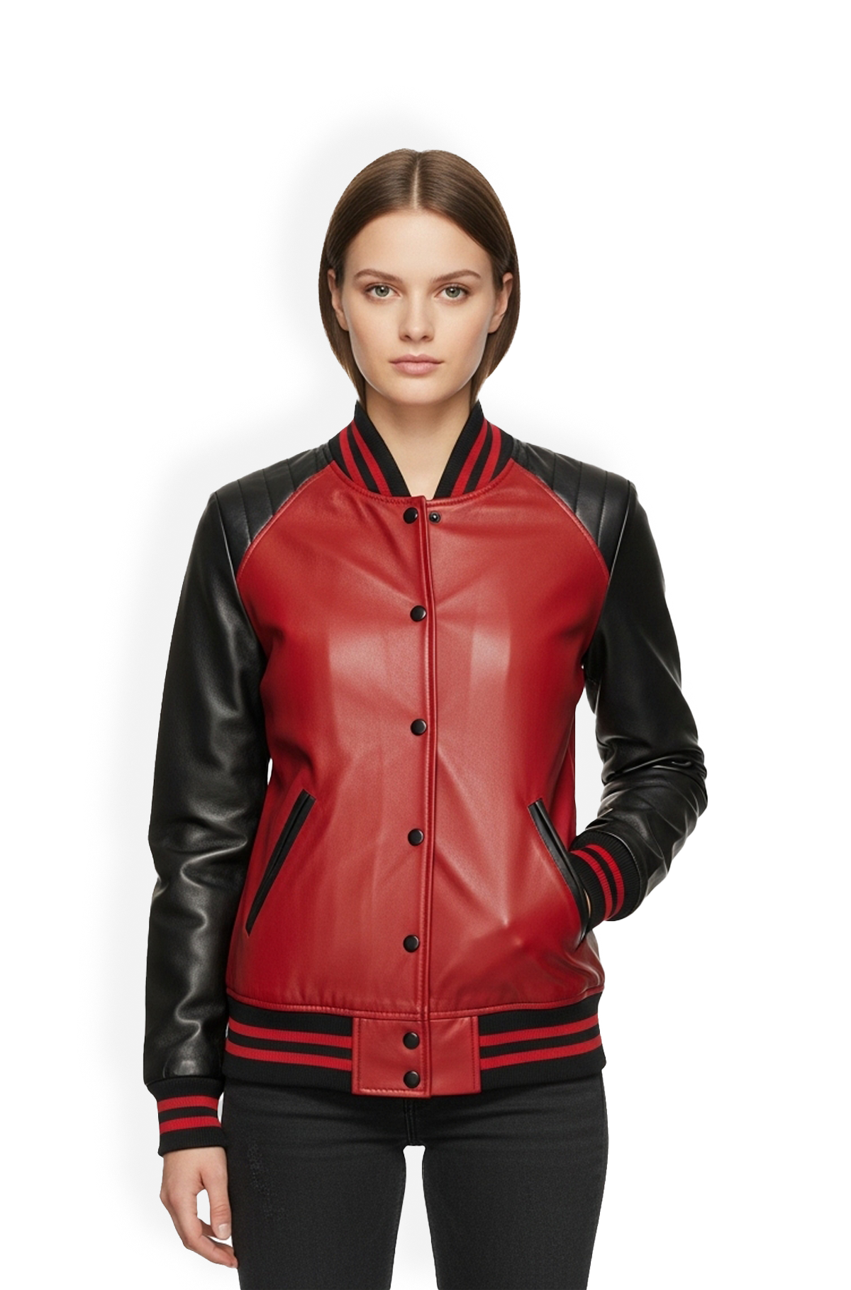 Crimson Core Varsity Jacket