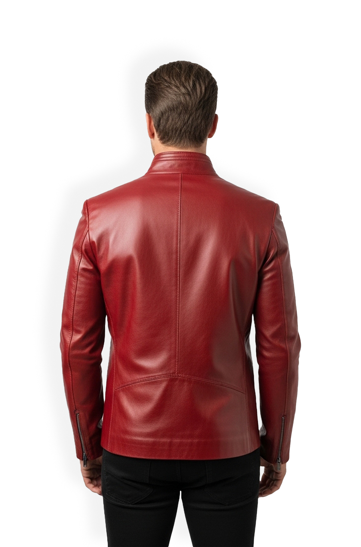 Crimson Rush Biker Jacket