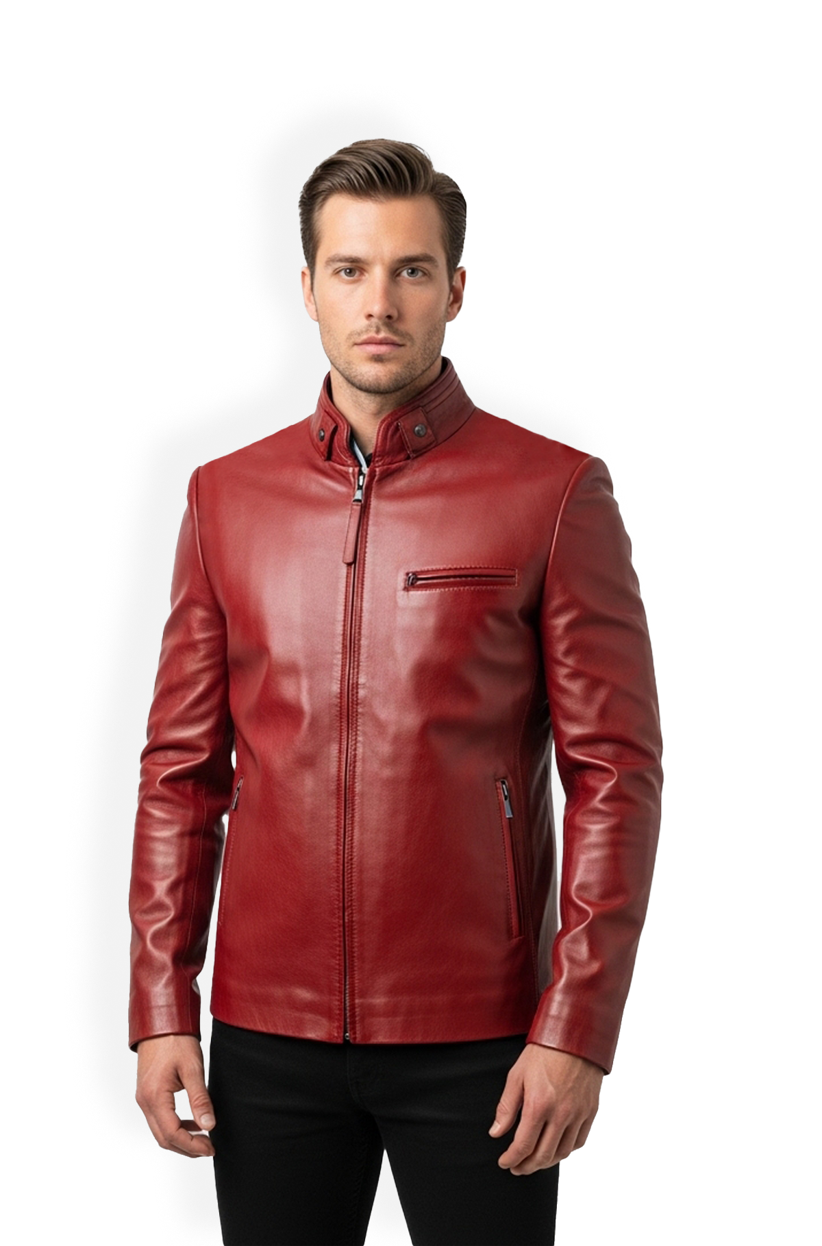 Crimson Rush Biker Jacket