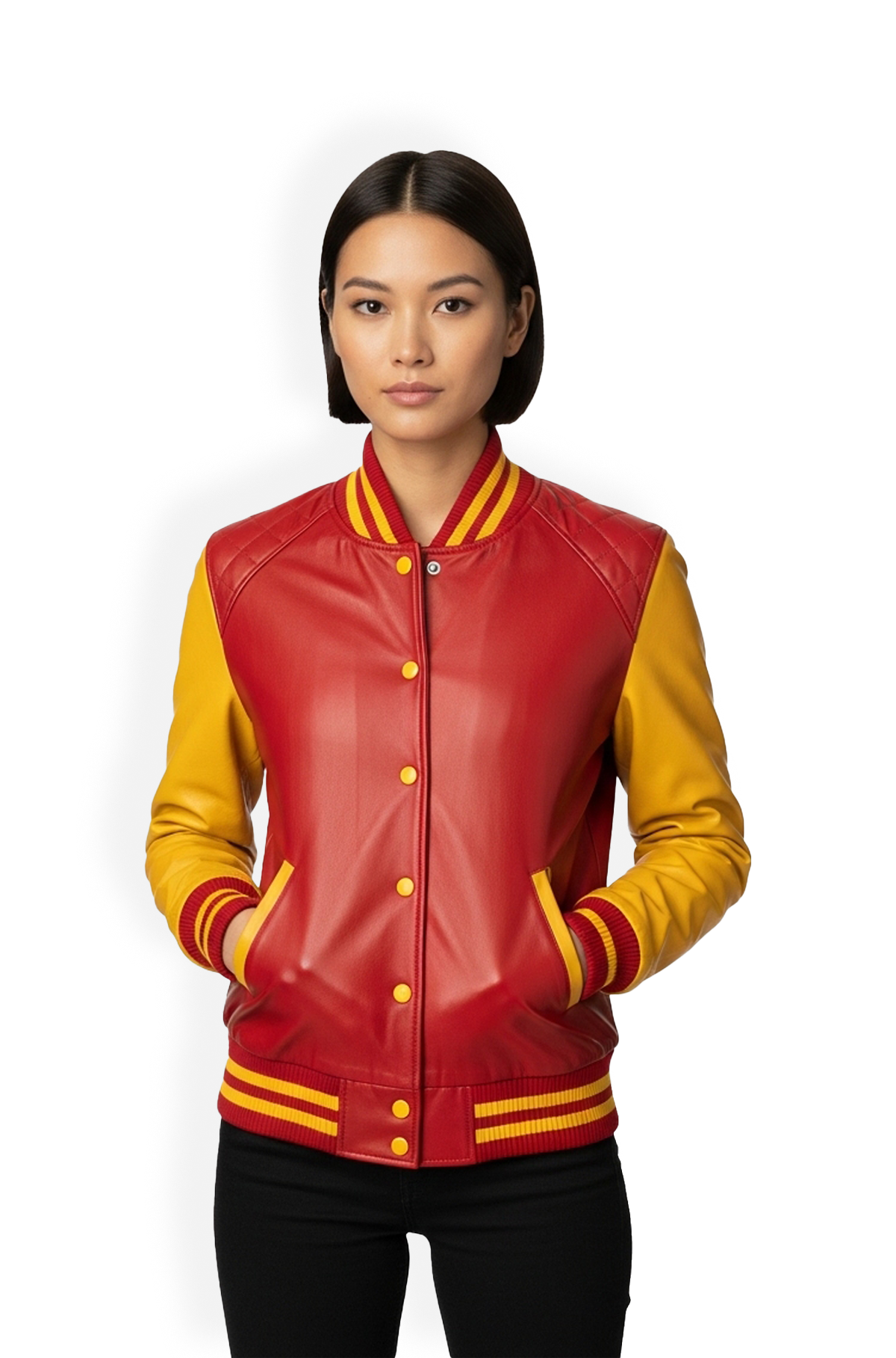 FlameFlash Varsity Leather Jacket