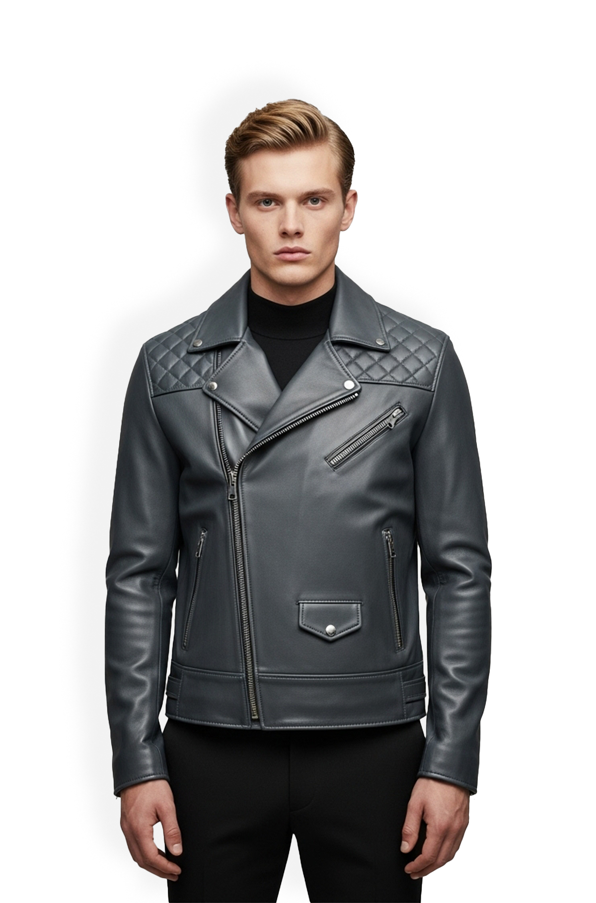 IronCrest Quilted Biker Jacket