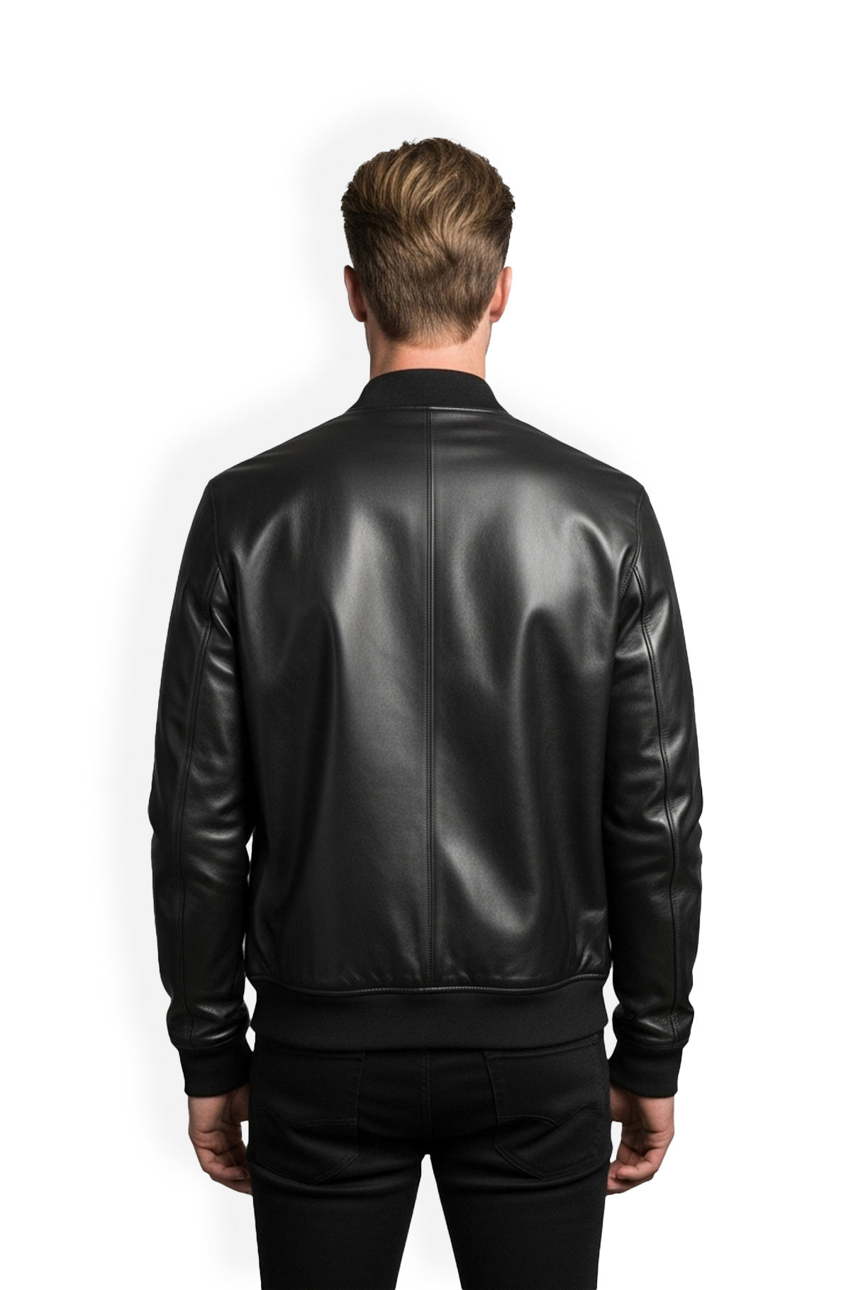 Jet Black Valor Bomber Leather Jacket