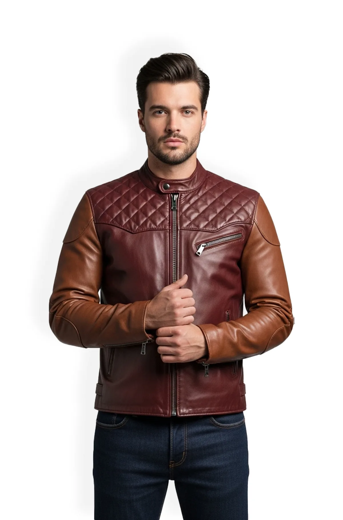 Mens Premium Quilted Leather Jacket