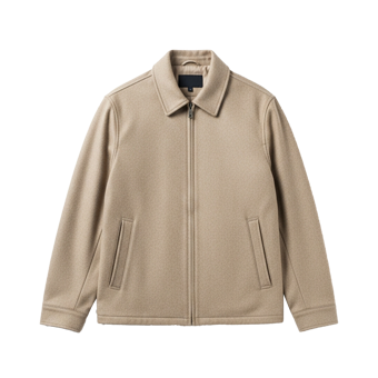 Mens Beige Wool Jackets
