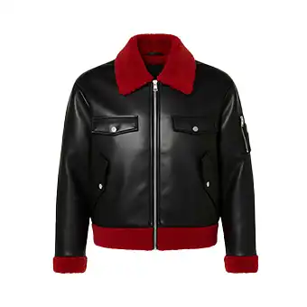 Mens Black Fur Shearling Jackets