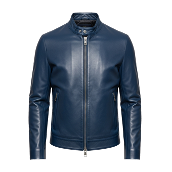 Mens Blue Leather Jackets