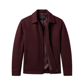 Mens Burgundy Wool Jackets